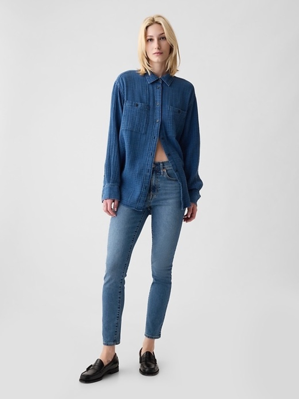 Gap Classic High-Rise Always Skinny Jeans in medium indigo